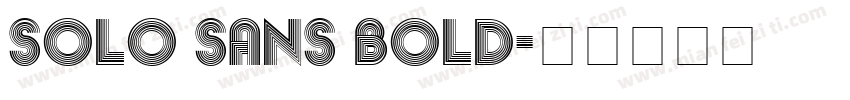 solo sans bold字体转换